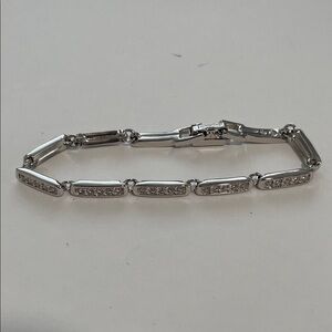 Authentic signed Swarovski Crystal bar bracelet